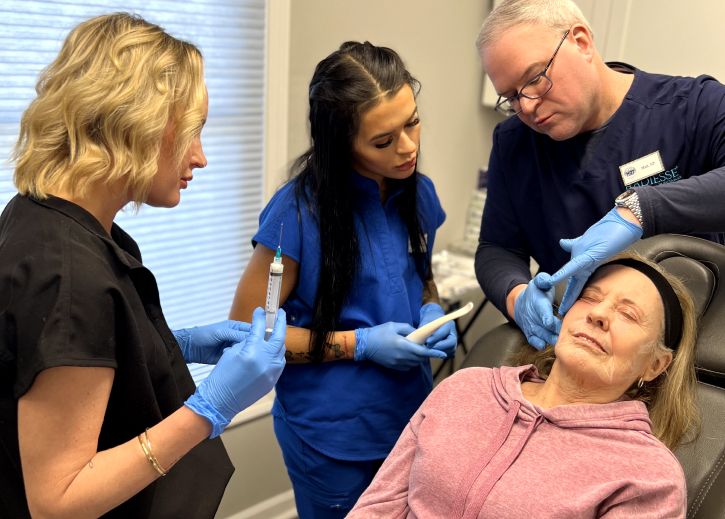 injectables intensified course student models seeing a patient model with the instructor